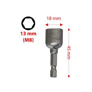 Master 530426 Manyetik Bits Lokma Somun Adaptörü 13x45 mm