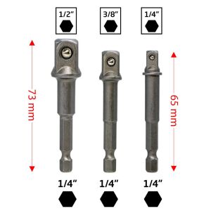 Master 530950 Lokma Adaptör Seti Hex Bits Saplı 3 Parça