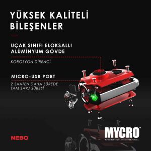 Nebo 6714 Mycro 400 Lümen Şarjlı Anahtarlık Fener