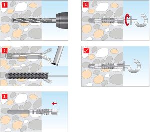 Tox Pirat Açık Kancalı Dübel Vida Seti 6x70 mm