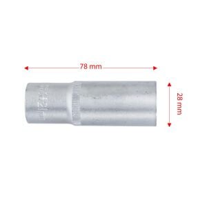 6457 Altı Köşe 1/2'' Uzun Derin Lokma Anahtar 21 mm