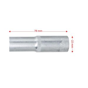 6454 Altı Köşe 1/2'' Uzun Derin Lokma Anahtar 13 mm