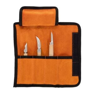 Kirschen 330700 Ahşap Oyma Bıçağı Seti Deri Çantalı 3 Parça