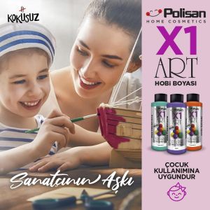 Polisan X1ART Multisurface Hobi Boyası 120ml - 0055 Mavi