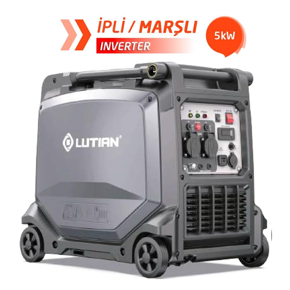 Lutian LT6500iSE Benzinli İpli/Marşlı Inverter Jeneratör 5kW