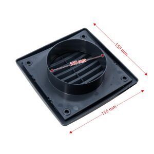 6463 Kare Baca Kapağı Duvar Menfezi 100 mm