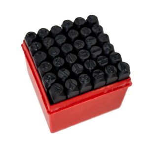 Partner PT03045 Çelik Harf Rakam Zımba Takımı 8 mm (36 Parça)