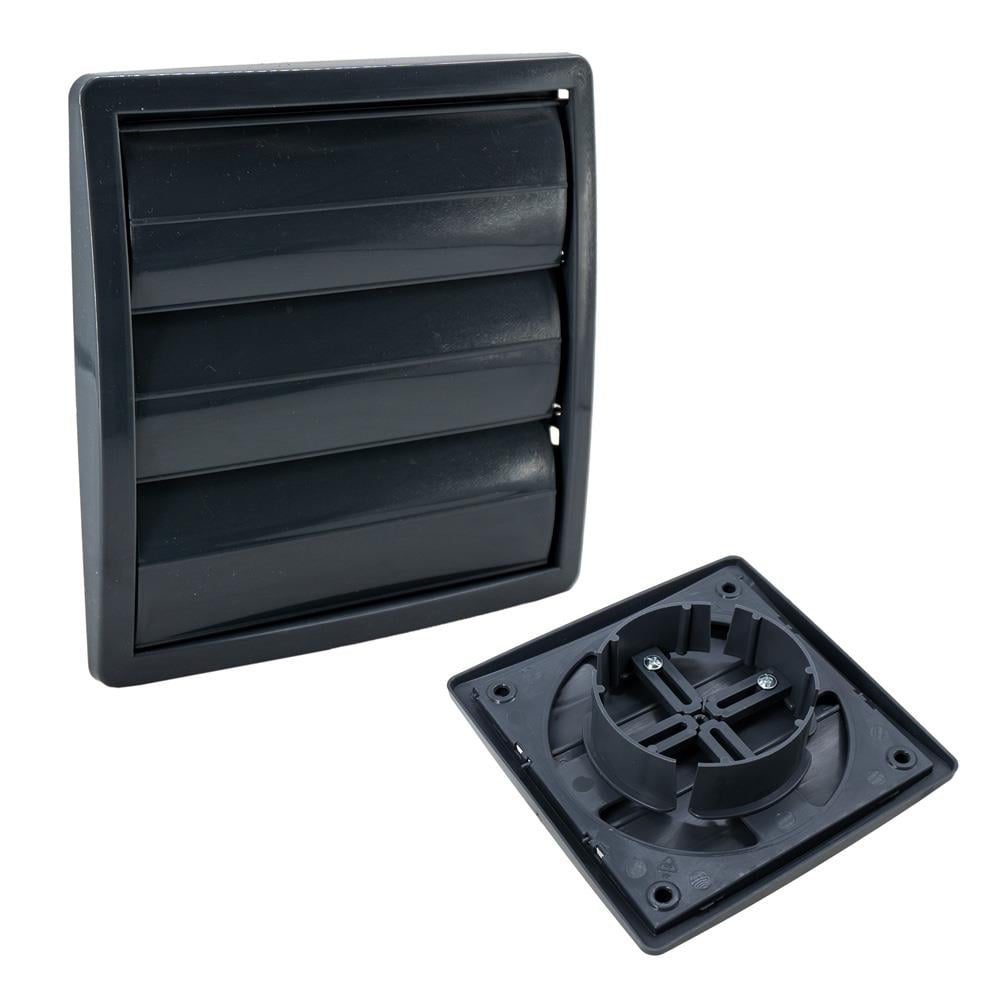 6462 Kare Hareketli Aspiratör Baca Kapağı Duvar Menfezi Ayarlı (Füme)