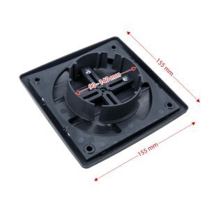 6462 Kare Hareketli Aspiratör Baca Kapağı Duvar Menfezi Ayarlı (Füme)