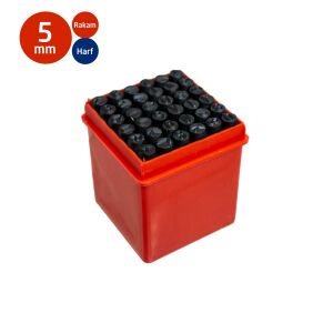 Partner PT03043 Çelik Harf Rakam Zımba Takımı 5 mm (36 Parça)