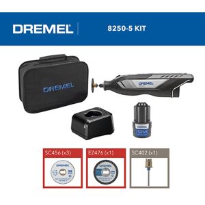 Dremel 8250-5 Akülü Kömürsüz Çok Amaçlı El Motoru, 5 Parça Aksesuarlı