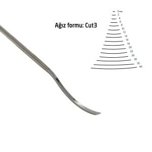 Kirschen 3124002 Bükülmüş Tip Oyma Iskarpela Cut3 - 2mm