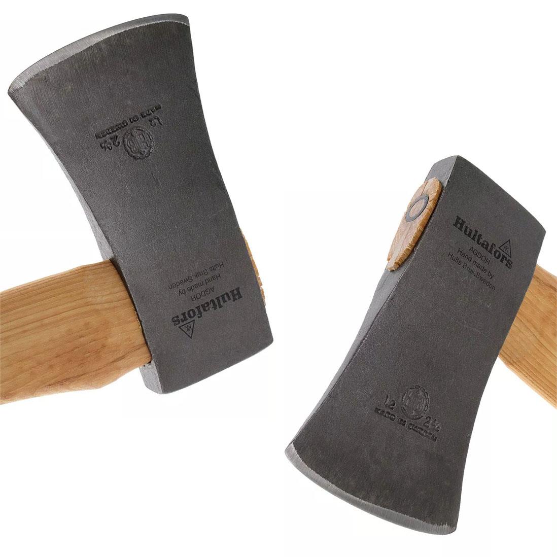 HULTAFORS FELLING AXE HY 10-0.9 SV carbon steel axe head hickory wood handle