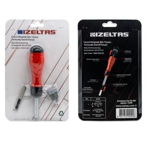 İzeltaş Cırcırlı Manyetik Bits Tutucu Tornavida Seti 8 Parça