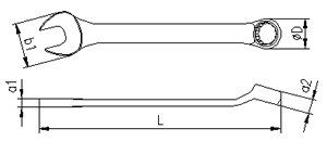 İZELTAŞ Boyunlu Kombine Anahtar 13 mm
