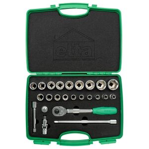 Elta 1115002024 1/2'' Altı Köşe Lokma Anahtar Takımı 24 Parça