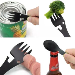 Hegi 818000002 Çok Fonksiyonlu P.Çelik Outdoor Çatal Kaşık