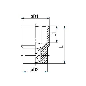 İzeltaş 1110060023 3/8'' Altı Köşe Lokma Anahtar 23 mm