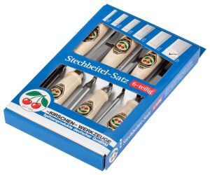 Kirschen Two Cherries Ahşap Saplı Düz Iskarpela Seti 6 Parça