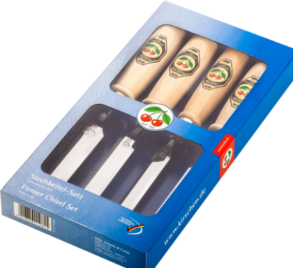 Kirschen Two Cherries Ahşap Saplı Düz Iskarpela Seti 4 Parça