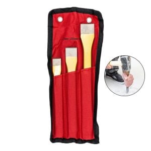 6466 Düz Keski Seti 175-200-250 mm (Bez Çantalı)