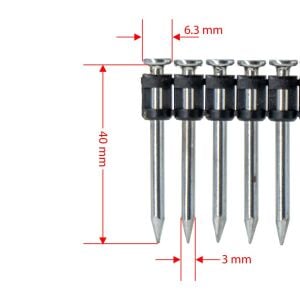 Red Hit GZT-40 Çelik Zemin Çivisi 40 mm (Gaz dahil 1000li Paket)