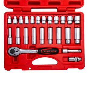 İzeltaş 14000005134 3/8'' Altı Köşe Lokma Anahtar Seti 24 Parça