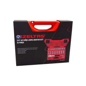 İzeltaş 14000005134 3/8'' Altı Köşe Lokma Anahtar Seti 24 Parça