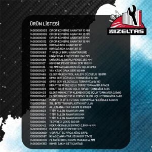 İzeltaş 13000005375 Bez Çantalı Kombi Bakım Seti 71 Parça