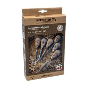 Kirschen 5696000 Ahşap Oyma Iskarpela Seti Avuç İçi Armut Saplı 6 Parça