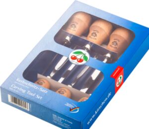 Kirschen Two Cherries Ahşap Oyma Iskarpela Seti Avuç İçi Armut Saplı 6 Parça