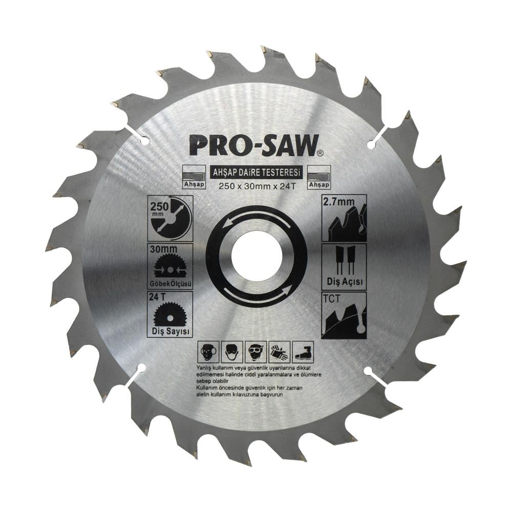 PRO-SAW PS51231 Sunta Ahşap Kesme Daire Testere 250x30/25 mm 24 Diş