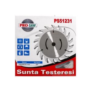 PRO-SAW PS51231 Sunta Ahşap Kesme Daire Testere 250x30/25 mm 24 Diş