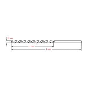 5353 HSS Parabolik Uzun Matkap Ucu 1.3 mm