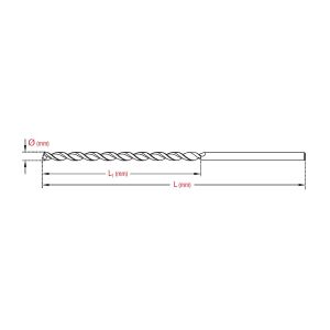 5353 HSS Parabolik Uzun Matkap Ucu 1.3 mm