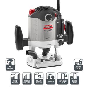 Crown CT11001 Devir Ayarlı Dik Freze Makinası 2100W