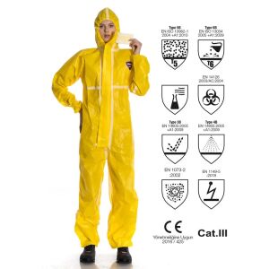 Faba TruChem T800 Kimyasal Koruyucu Tulum (Beden: XL)