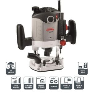 Crown CT11002 Devir Ayarlı Dik Freze Makinası 1400W