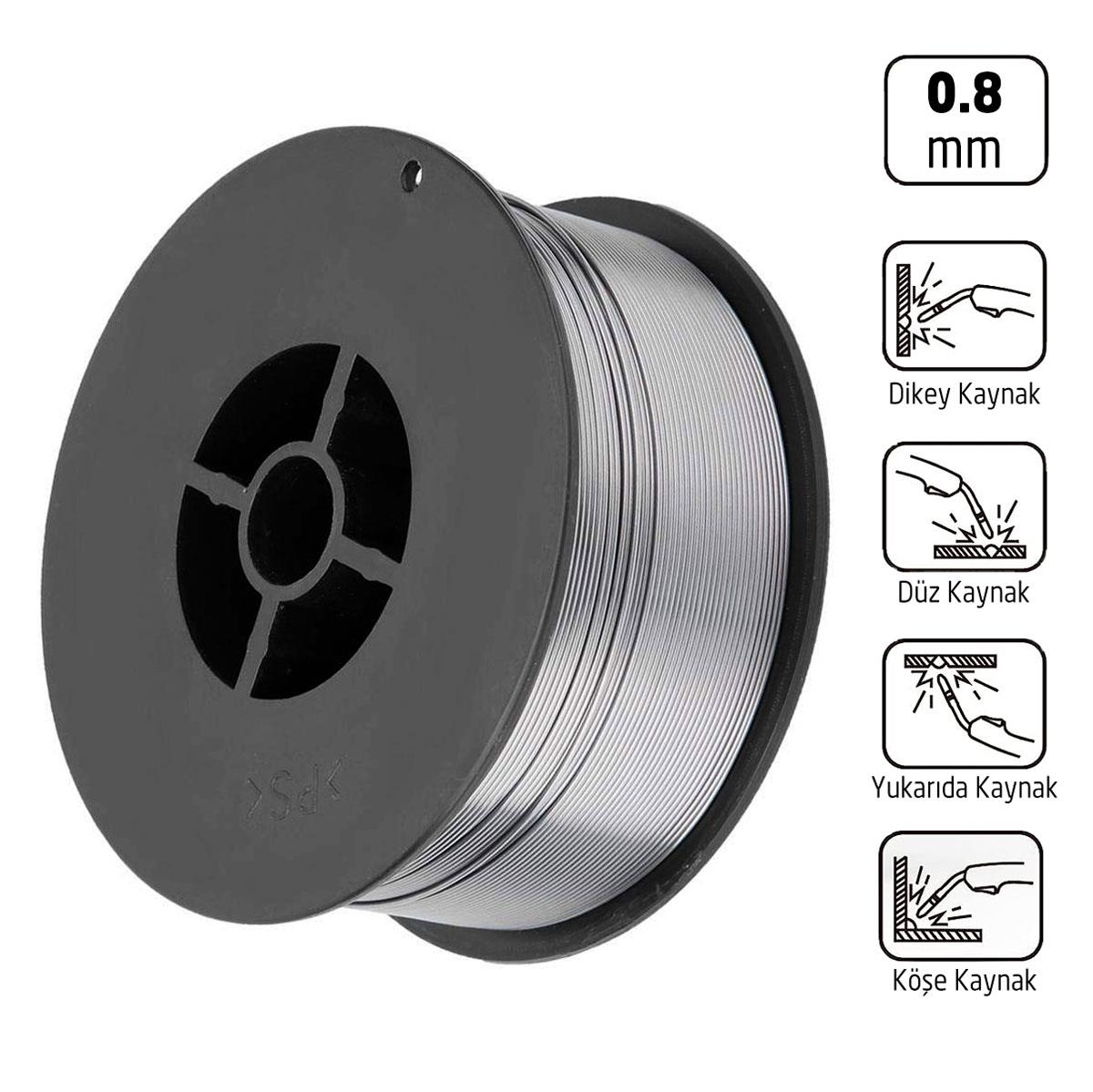 6108 Gazsız Gazaltı MIG Kaynak Teli 0.8 mm (1 Kg Makara)