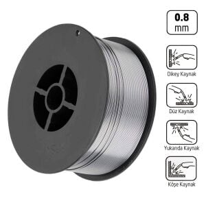 6108 Gazsız Gazaltı MIG Kaynak Teli 0.8 mm (1 Kg Makara)