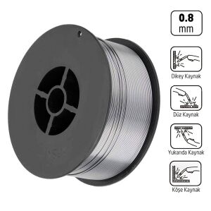 6108 Gazsız Gazaltı MIG Kaynak Teli 0.8 mm (1 Kg Makara)