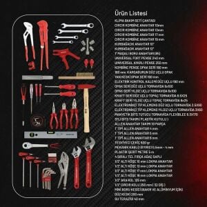 İzeltaş 13000005374 Klima Bakım Seti 78 Parça (Bez Çantalı)