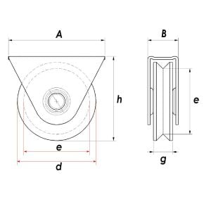 RMT090 Sürgülü Demir Kapı İçin Tablalı Ray Makarası 90 mm