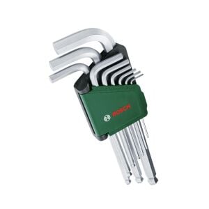 Bosch 1600A02BX9 Top Başlı Uzun Allen Anahtar Takımı 9 Parça