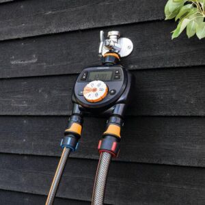 Fiskars 1054792 Çift Çıkışlı Zamanlayıcı Sulama Saati