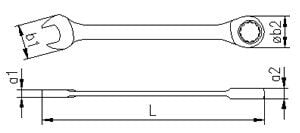 İZELTAŞ Cırcır Kombine Anahtar 19 mm
