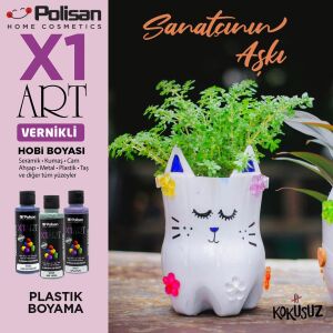 Polisan X1ART Vernikli Hobi Boyası 120ml - Açık Lila