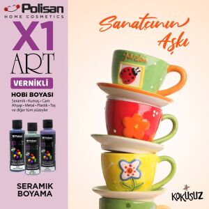 Polisan X1ART Vernikli Hobi Boyası 120ml - Açık Lila