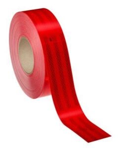 3M Reflektif Bal Peteği Desenli Bant 55mm x 1 mt - Kırmızı