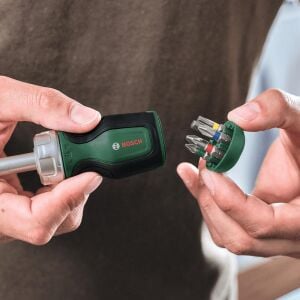 Bosch 1600A027PK Kısa Cırcır Tornavida Seti (6 Bits Uçlu)